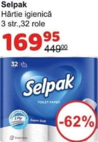 Selpak Hârtie igienică 3 straturi 32 role