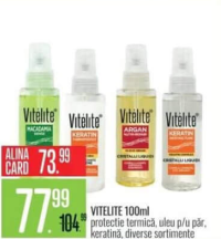 Vitelite protecție termică, ulei p/u păr, keratină 100ml diverse sortimente