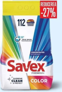 Savex Premium Color Detergent pudră 9 kg 112 spălări