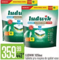 LUDWIK Tablete pentru mașina de spălat vase 105buc