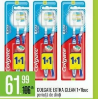 COLGATE EXTRA CLEAN periuță de dinți 1+1buc