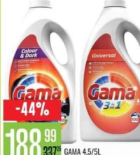 Gama Detergent lichid 4.5/5 L diverse sortimente