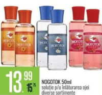 Nogotok Soluție p/u înlăturarea ojei diverse sortimente 50ml