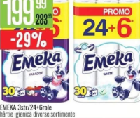Emeka 3str/24+6role hârtie igienică diverse sortimente