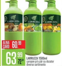 Larruzza șampon/balsam p/u păr cu dozator 1500ml diverse sortimente