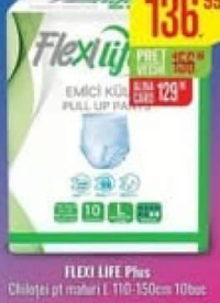 Flexilife Plus Chiloți pentru maturi L 110-150cm 10buc