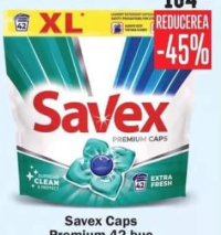 Savex Premium Caps Extra Fresh Detergent capsule 42 buc