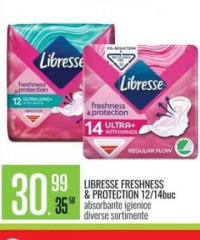 Libresse Freshness & Protection 12/14buc absorbante igienice diverse sortimente