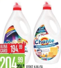 EFEKT / Chante Clair Detergent lichid 4.8L/5L diverse sortimente