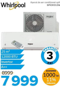 Whirlpool Aparat de aer condiționat split SPICR312W 12000 BTU