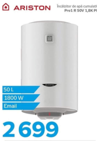 Ariston Încălzitor de apă cumulativ Pro1 R 50V 1.8K PL 50 l 1800 W