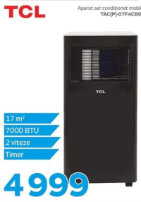 TCL TAC(P)-07F4CB0 Aparat aer condiționat mobil 17 m² 7000 BTU