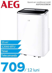 AEG AXP34U338CW Aparat aer condiționat mobil 35 m² 12000 BTU