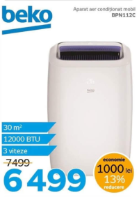 Beko BPN112C Aparat aer condiționat mobil 30 m² 12000 BTU