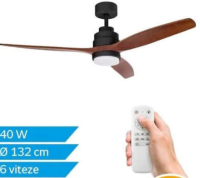ufesa Ventilator de tavan Nepal Negro Roble (058486) 40W Ø 132cm 6 viteze