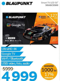Blaupunkt Smart TV LED 50" 50UGC5500 UltraHD 4K 127 см