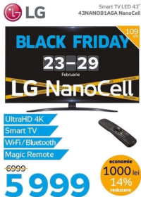 LG Смарт ТВ LED 43" 43NANO81A6A NanoCell