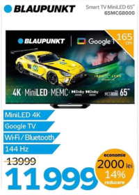 Blaupunkt Smart TV MiniLED 65" 65MCG8000 4K 165 cm