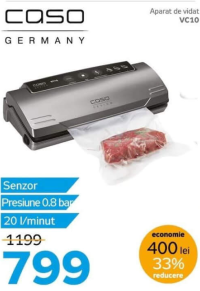 Caso Germany VC10 Aparat de vidat 0.8 bar 20 l/min