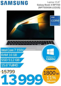 Samsung Ноутбук Galaxy Book 4 15.6" NP750