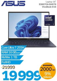 Asus Laptop VivoBook S16 16" S3607CA-SH079