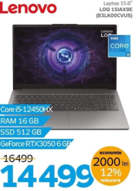 Lenovo Laptop LOQ 15 15.6" 15IAX9E