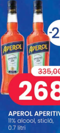 APEROL APERITIV 11% alcool, sticlă, 0.7 litri