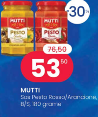 MUTTI Sos Pesto Rosso/Arancione, B/S, 180 grame