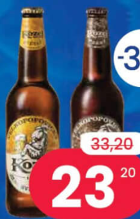 KOZEL Bere blondă/brună, sticlă, 0.5 litri