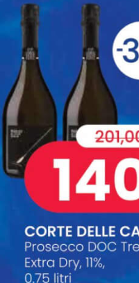 CORTE DELLE CALLI Prosecco DOC Treviso Extra Dry, 11%, 0.75 litri