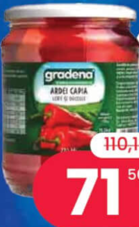 GRADENA Ardei Capia copt și decojit, 720 ml