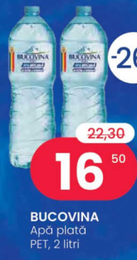 BUCOVINA Apă plată, PET, 2 litri