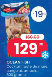 OCEAN FISH Cocktail fructe de mare, congelat, ambalat, 500 grame