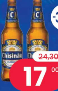 CHIȘINĂU Bere blondă, sticlă, 0.5 litri