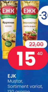 EJK Muștar, Sortiment variat, 130 grame