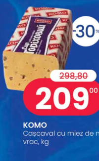 KOMO Cașcaval cu miez de nucă, vrac, kg