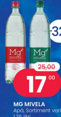 MG MIVELA Apă, Sortiment variat, 1.35 litri