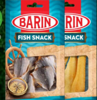 Barin Merluciu file uscat sarat / Stavrid galben uscat sarat 40g