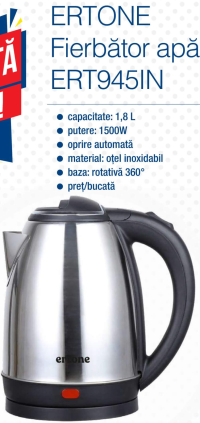 ERTONE Fierbător apă ERT945IN 1.8L