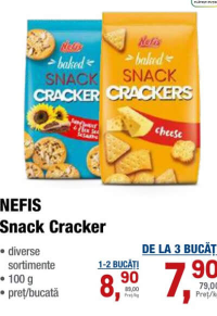 Nefis Snack Cracker diverse sortimente 100g de la 3 buc