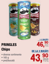 Pringles Chips diverse sortimente 165g de la 3 buc