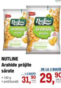 Nutline Arahide prăjite sărate 150g de la 3 buc