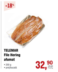 TELEMAR File Hering afumat 250 g
