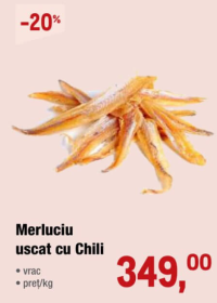 Merluciu uscat cu Chili vrac