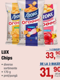 Lux Chips diverse sortimente 170g de la 3 buc