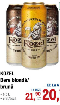 Kozel Bere blondă/brună 0,5 L
