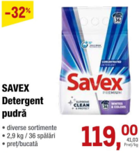 SAVEX Detergent pudră 2.9 kg