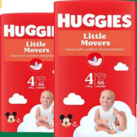 HUGGIES Little movers Scutece copii 3/78, 4/66, 5/58 de la 2 bucăți
