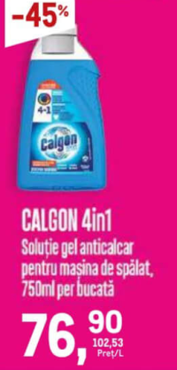 Calgon 4in1 Soluție gel anticalcar pentru mașina de spălat 750ml