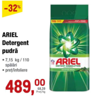 ARIEL Detergent pudră 7.15 kg